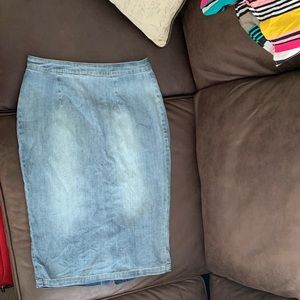 Denim stretch Pencil skirt